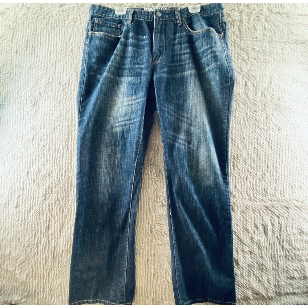 Kenneth Cole Reaction Men's Jeans 38x31 Boot Cut Medium Wash Denim Casual Wear